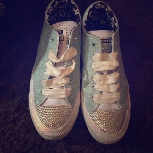 Converse sneakers custom glitter